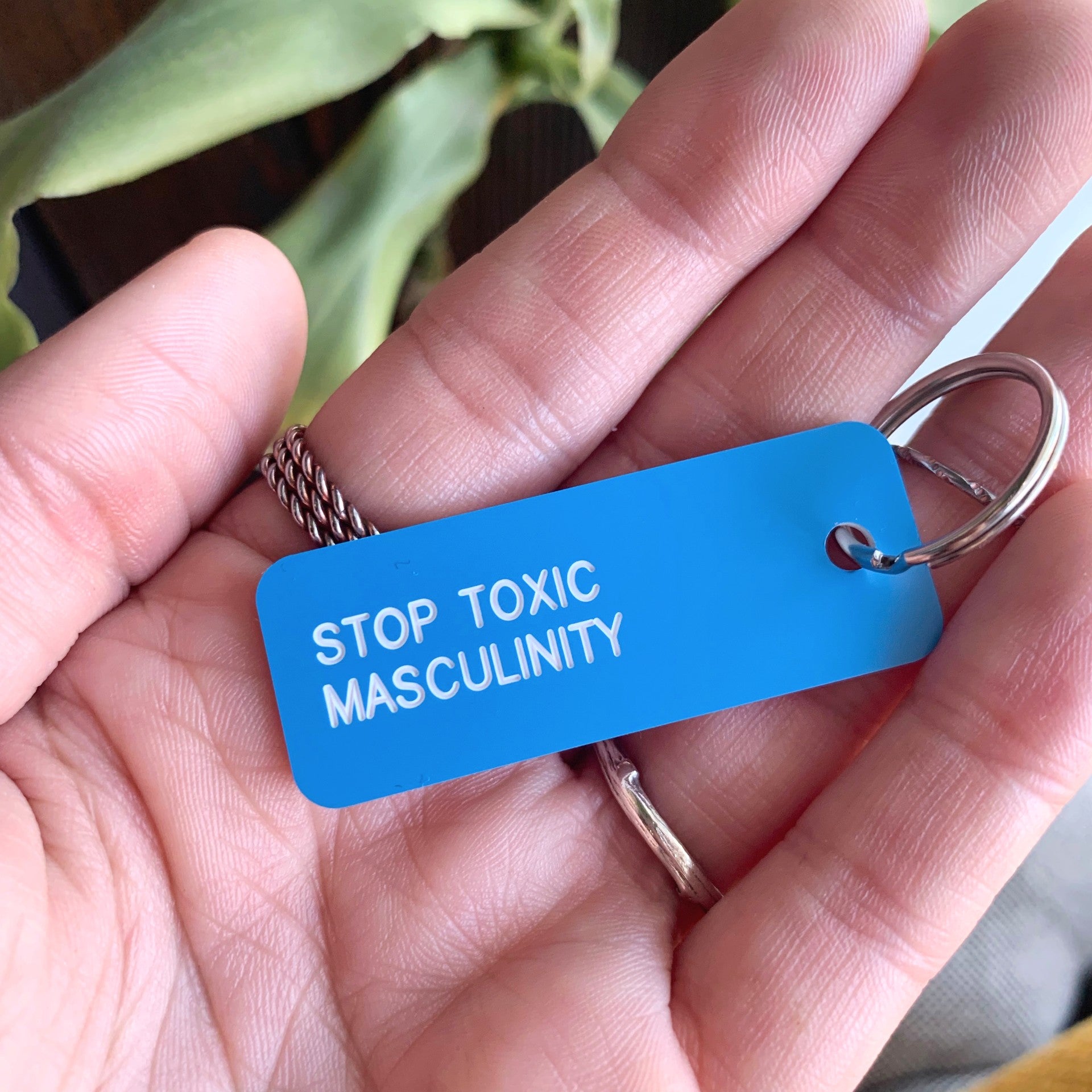 Stop Toxic Masculinity Key Tag